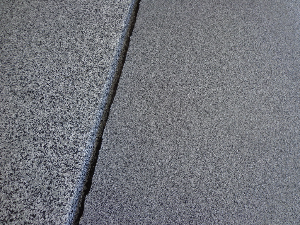 Exposed aggregate concrete finish, close up